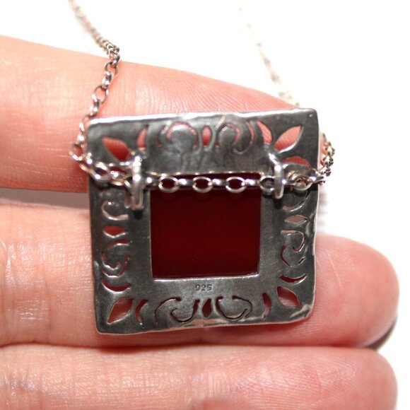 Sterling Silver Shablool Didae Carnelian Necklace - Picture 8 of 8